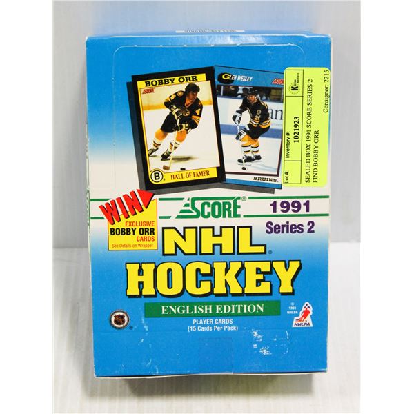 SEALED BOX 1991 SCORE SERIES 2 FIND BOBBY ORR