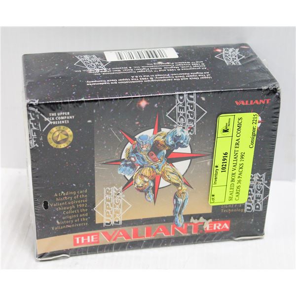 SEALED BOX VALIANT ERA COMICS CARDS 36 PACKS 1992