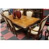 Image 1 : LARGE DINING ROOM TABLE WITH 6 MATCHING CHAIRS