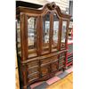 Image 1 : LARGE WOOD CARVED STYLED BUFFET & HUTCH