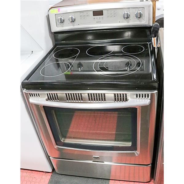 MAYTAG STOVE SMALL CRACK AND CHIP ON GLASS
