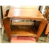 Image 1 : VINTAGE SIDE TABLE / MAGAZINE RACK (DARK BROWN)
