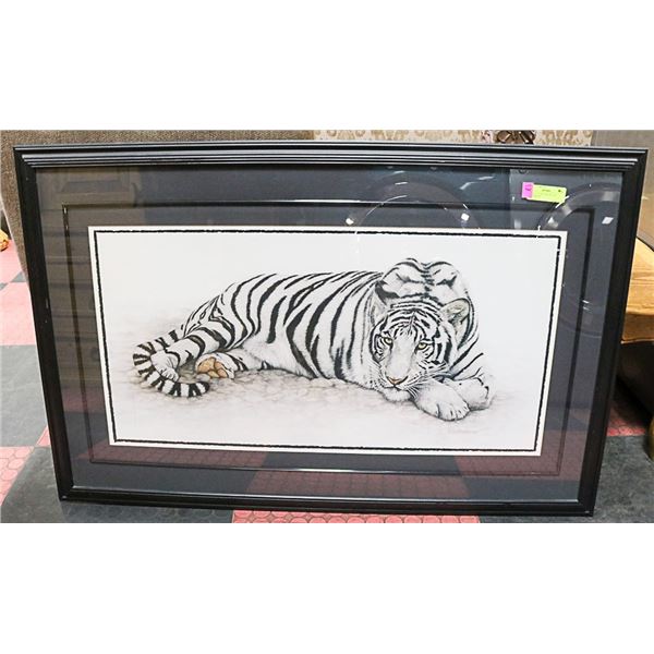 LARGE TIGER PRINT BY JAN HENDERSON 43" X 28"