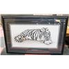 Image 1 : LARGE TIGER PRINT BY JAN HENDERSON 43" X 28"