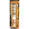 Image 1 : OAK CURIO CABINET, 5 GLASS SHELFS(23"W X9"D X77"H)
