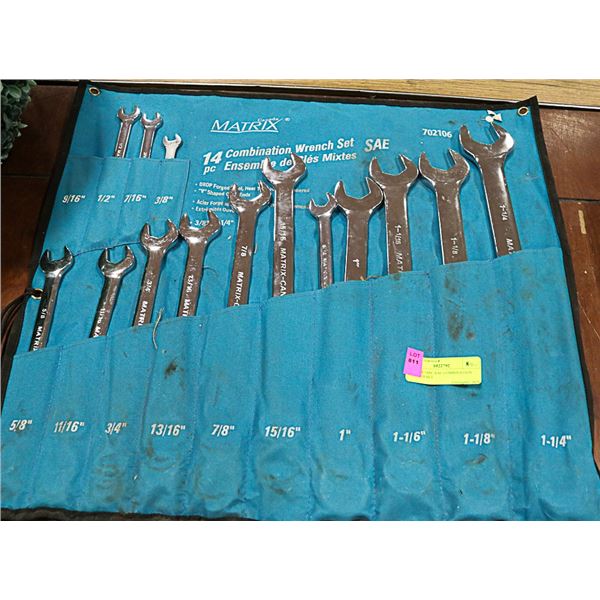 MATRIX 14PC SAE COMBINATION WRENCH SET