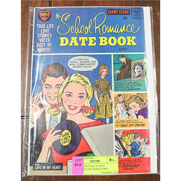 1960'S GIANT SIZE SCHOOL ROMANCE DATE BOOK COMIC