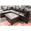 Image 5 : NEW BROWN LEATHERETTE L SHAPE SECTION WITH