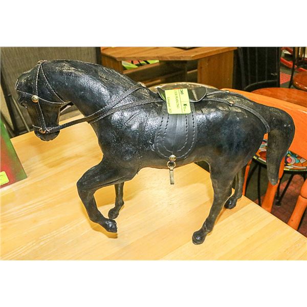 HANDMADE LEATHER PRANCING HORSE