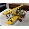 Image 1 : YELLOW BI PLANE METAL AIRPLANE