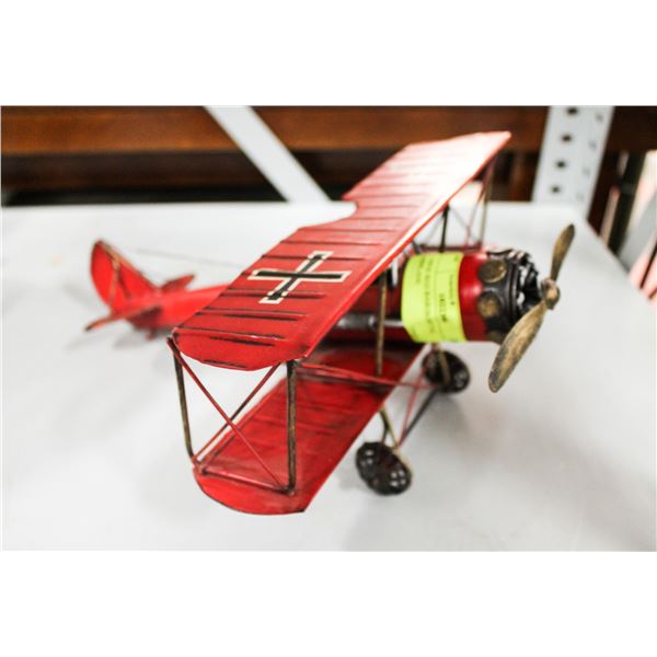 RED BARON METAL AIRPLANE
