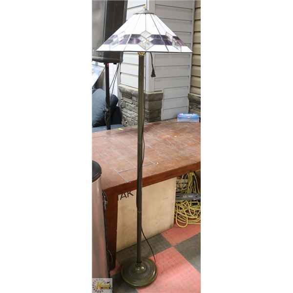 TIFFANY STYLE POLE LAMP 6FT TALL