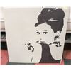 Image 1 : AUDREY HEPBURN ON CANVAS 36" X 36"