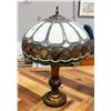 Image 1 : STAINED GLASS TABLE LAMP-SHADE BROKEN
