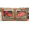 Image 1 : LOT OF 2 FLOWER PICTURES (29" SQUARE)