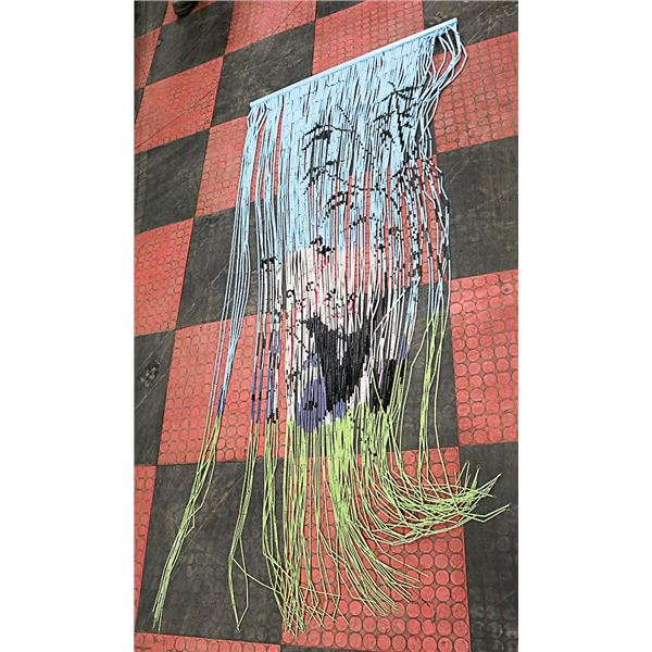 NEW BEADED CURTAIN / WALL HANGING WITH 2 PANDAS &