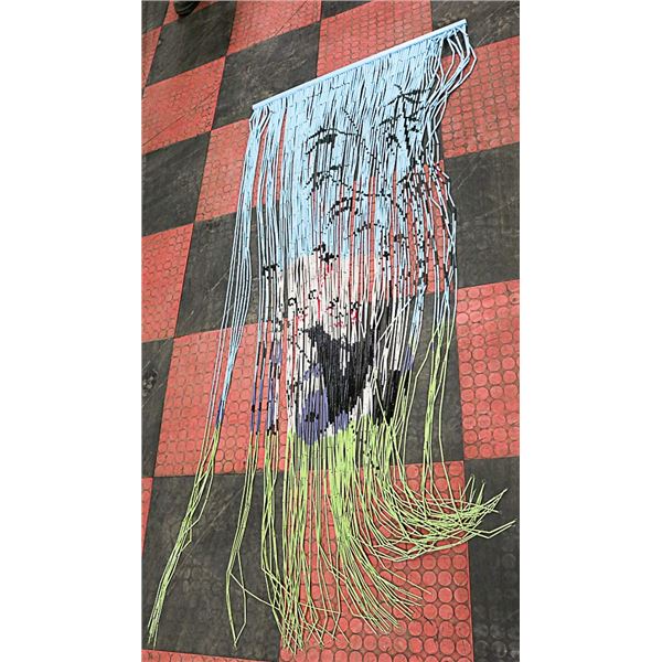 NEW BEADED CURTAIN / WALL HANGING WITH 2 PANDAS &
