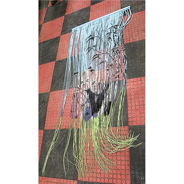 NEW BEADED CURTAIN / WALL HANGING WITH 2 PANDAS &