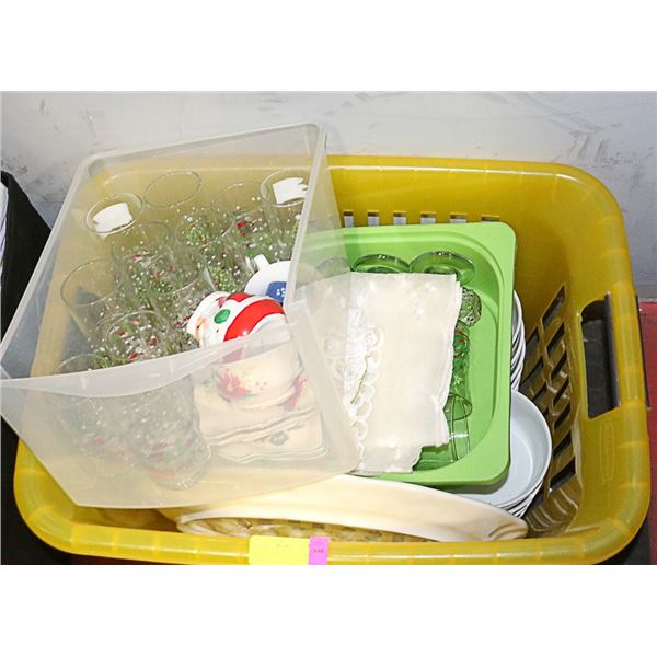 CHRISMAS DISHES/GLASSWARE