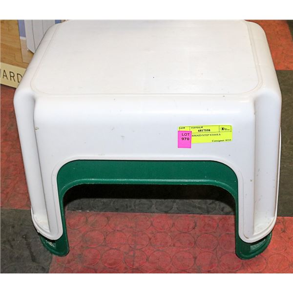 2 RUBBERMAID STEP STOOLS