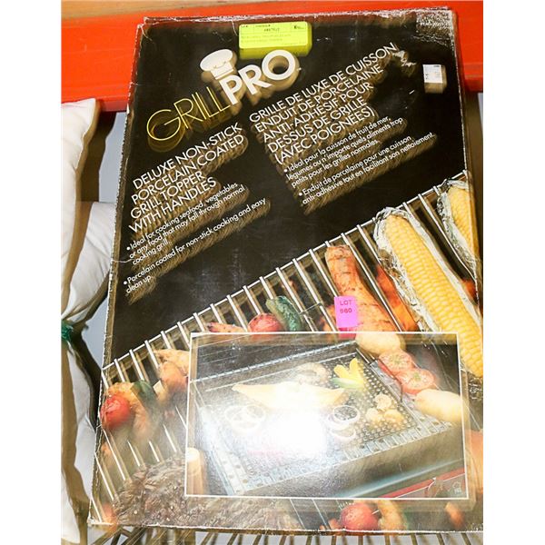 NEW GRILL PRO PORCELAIN COATED GRILL TOPPER