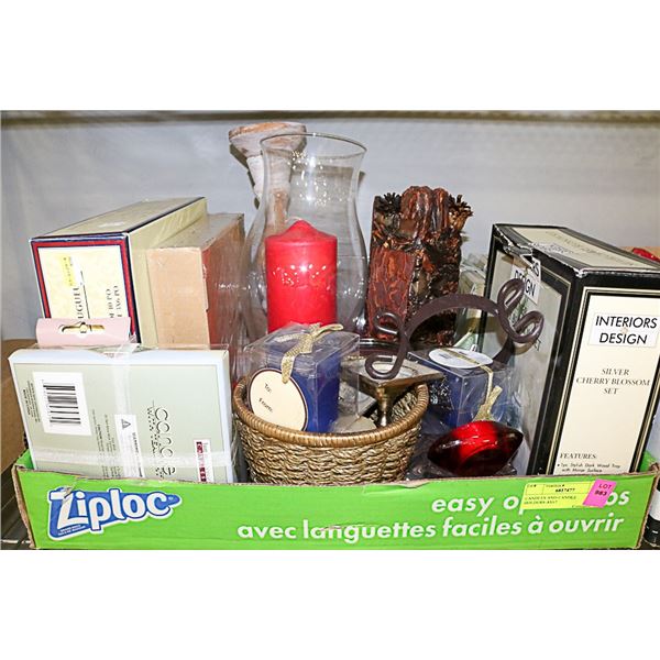 CANDLES AND CANDLE HOLDERS-ASST