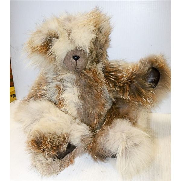IN STITCHES REAL FUR BEAR WITH ROTATING LEGS