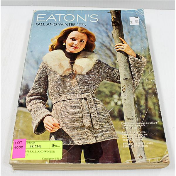EATONS 1975 FALL AND WINTER CATELOGUE