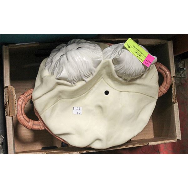 CERAMIC CATS/YARN BOWL