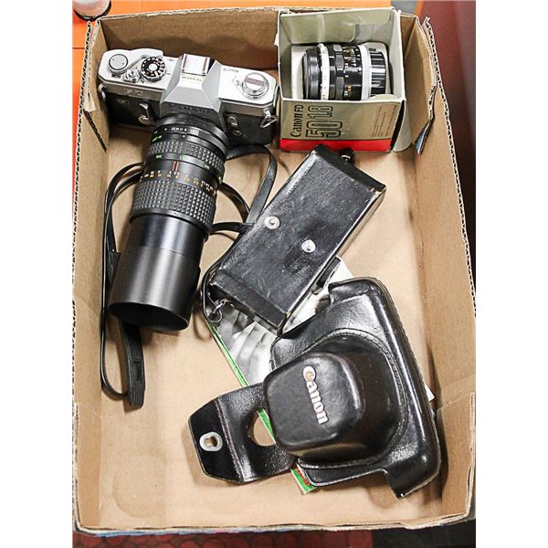 ESTATE CANON FT QL AND ZOOM LENS - 80-200