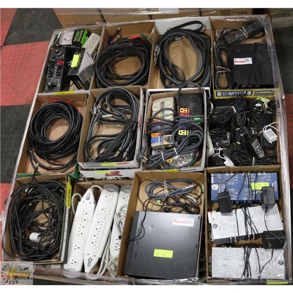 PALLET  OF PRO FLIGHT SWITCH PANEL, ADAPTIQ AUDIO