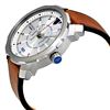 Image 2 : NEW DIESEL 46MM SILVER DIAL LEATHER STRAP MSRP$220