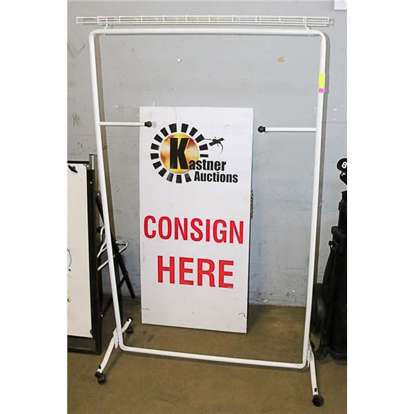 METAL ROLLING CLOTHES RACK