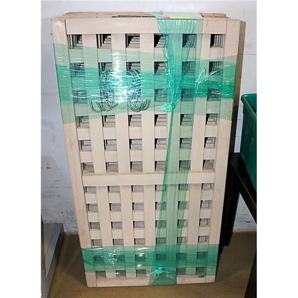 BUNDLE OF 6 WOOD FRAMED PRIVACY PANELS -