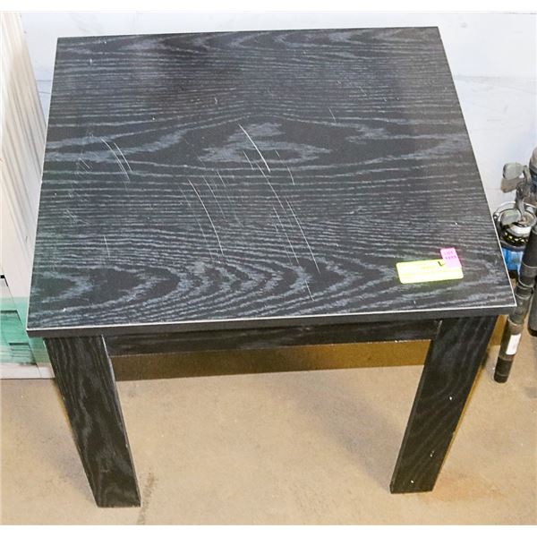 ESPRESSO BLACK WOOD GRAIN SIDE TABLE