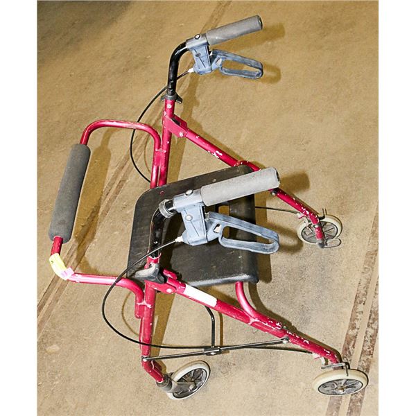 EVOLUTION WALKER WITH BRAKES - EASY FOLD-AWAY &