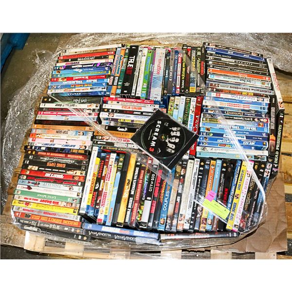 LOT OF ASSORTED DVDS & BLUE RAYS