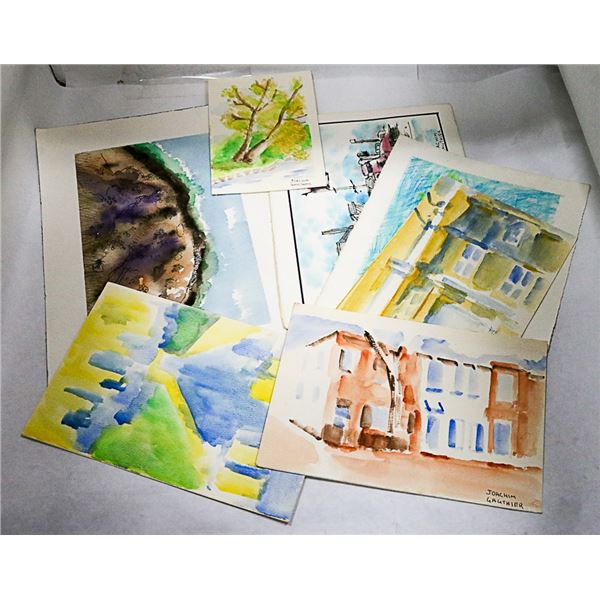 LOT OF 7 JOACHIM GEORGE GAUTHIER DRAWINGS