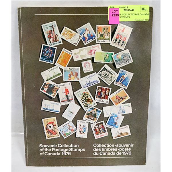 SOUVENIR COLLECTION OF CANADA POST 1976 STAMPS