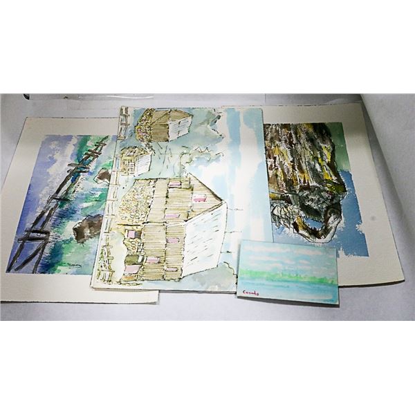 LOT OF 5  EDITH GRACE COOMBS ART PIECES