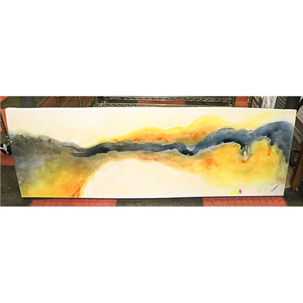 LARGE 20 X 60 ABSTRACT PAINTING SIGNED