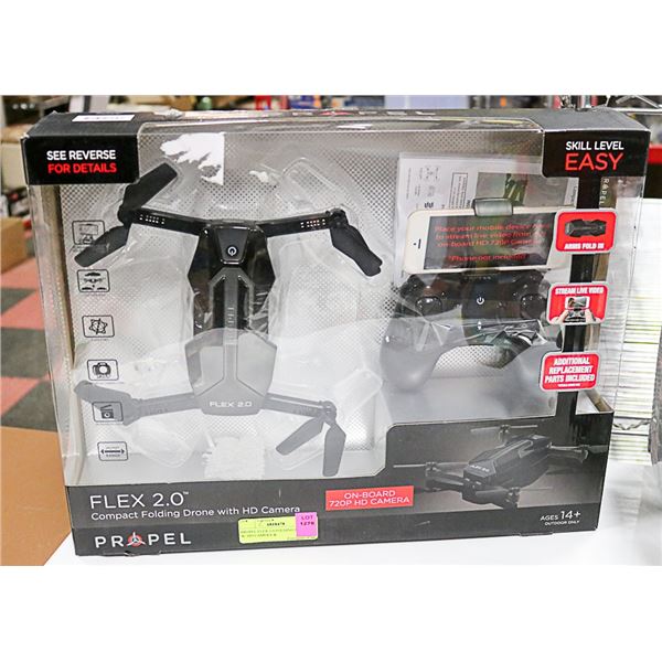 PROPEL FLEX 2.0 FOLDING DRONE W/ HD CAMERA &