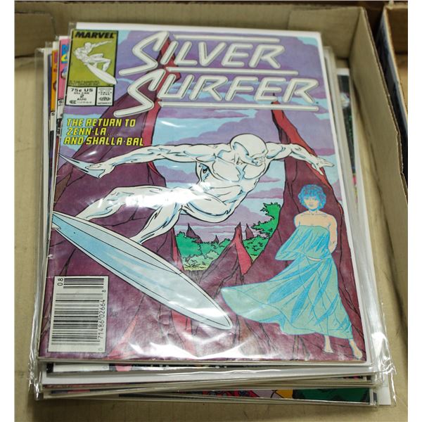 BOX OF MARVEL SILVER SURFER COMICS