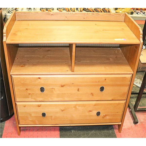 SOLID WOOD 2-DRAWER DRESSER OR CHANGE TABLE -