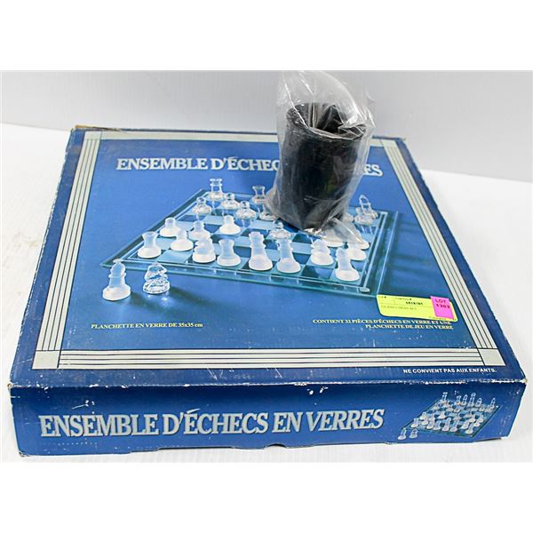 GLASS CHESS SET