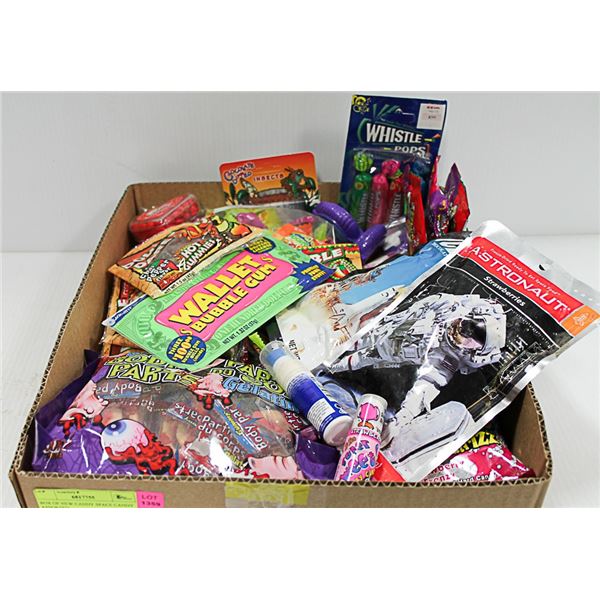 BOX OF NEW CANDY SPACE CANDY ASSORTED