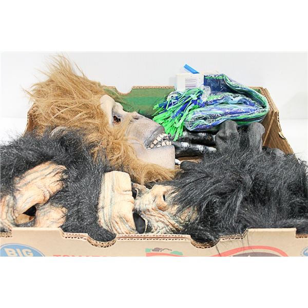BOX NEW GORILLA MASKS AND HANDS