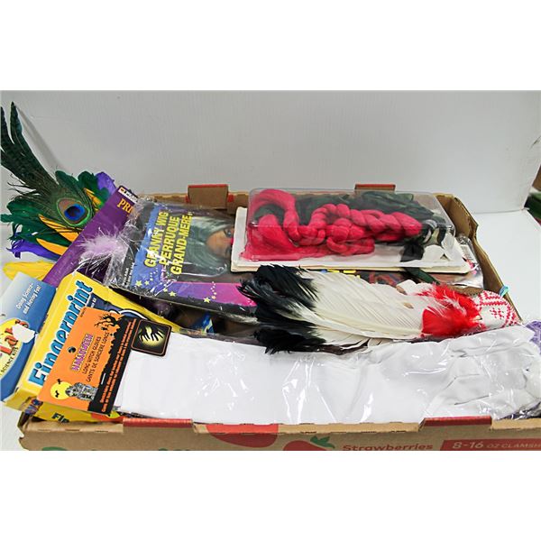 BOX WITH NEW LONG GLOVES, SPIDERMAN GLOVES,