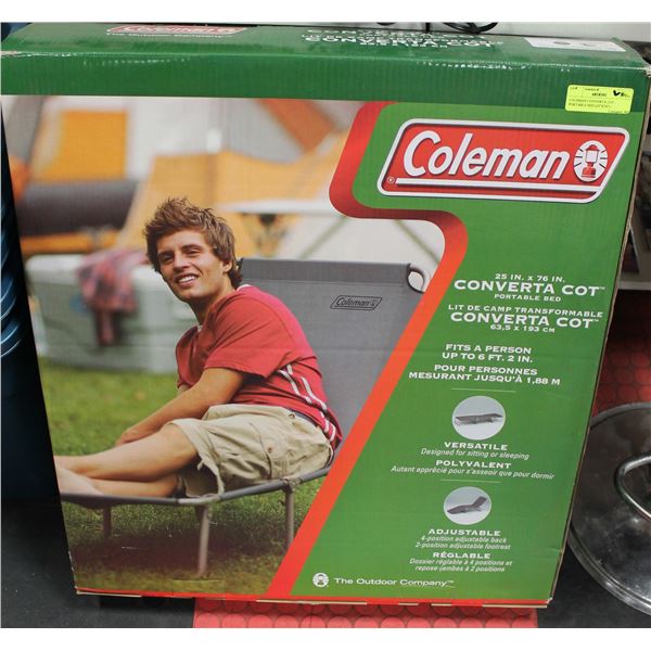 COLEMAN CONVERTA COT - PORTABLE BED (25"X76") -