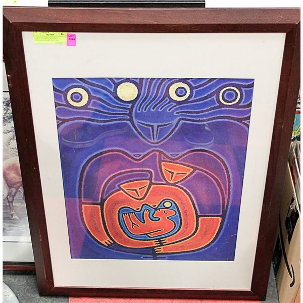 LARGE FRAMED /MATTED INDIGENOUS ART PICTURE,